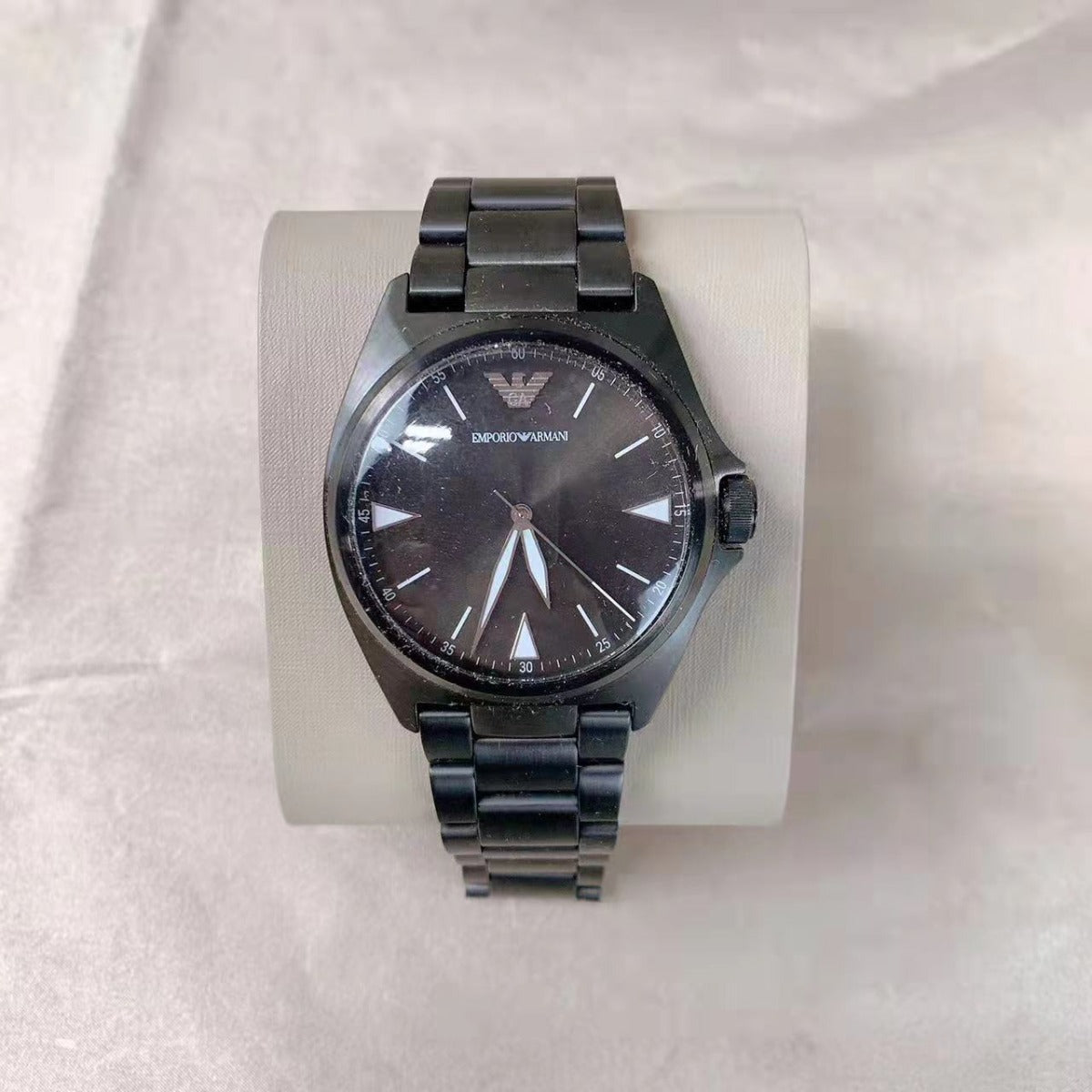 Emporio Armani Men's Three-Hand Black-Tone Stainless Steel Watch AR11257 Emporio Armani Men's Three-Hand Black-Tone Stainless Steel Watch AR11257